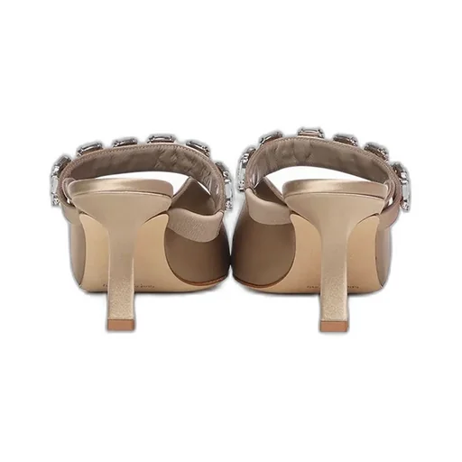 Mules With Crystal Embellishment