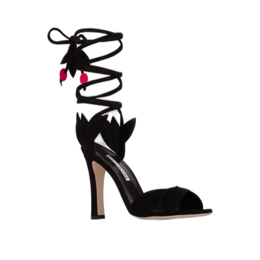 Lotus Flower Lace-Up Sandals