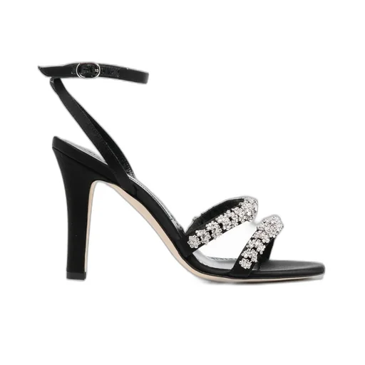 Ankle-Strap Sandals With Crystals