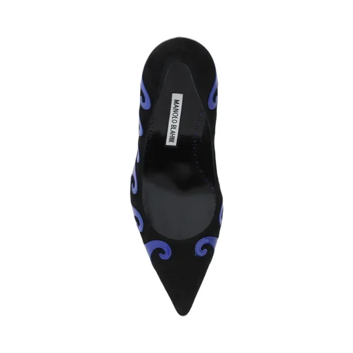 Pointed-Toe Pumps With Wave Motif