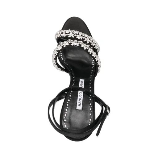 Ankle-Strap Sandals With Crystals
