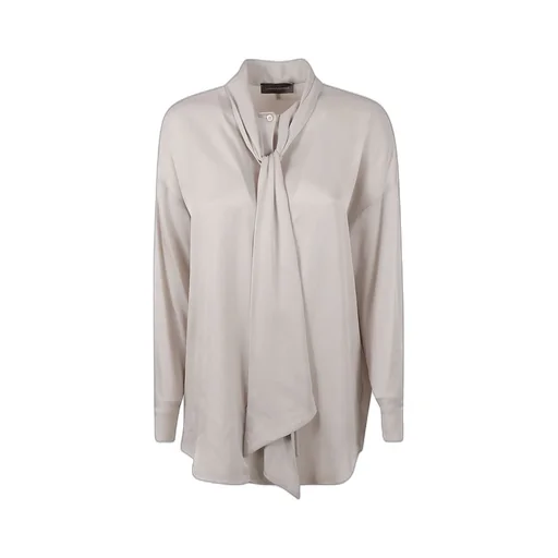 Long Sleeve Shirt With Tie Neck