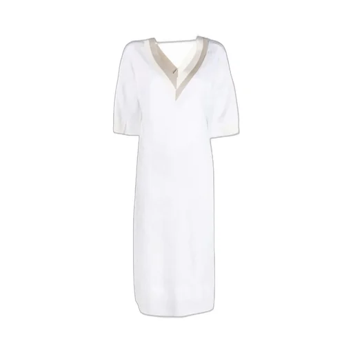 V-Neck Midi Dress