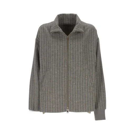 Striped Jacket With Sequins