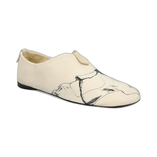 Printed Canvas Slip-On Flats