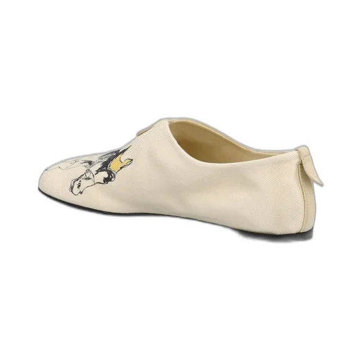 Printed Canvas Slip-On Flats