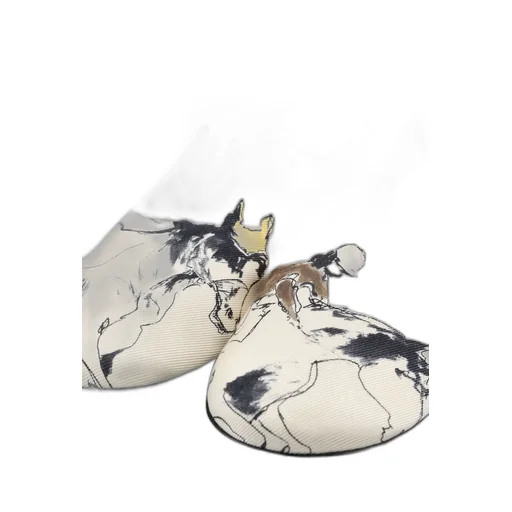 Printed Canvas Slip-On Flats