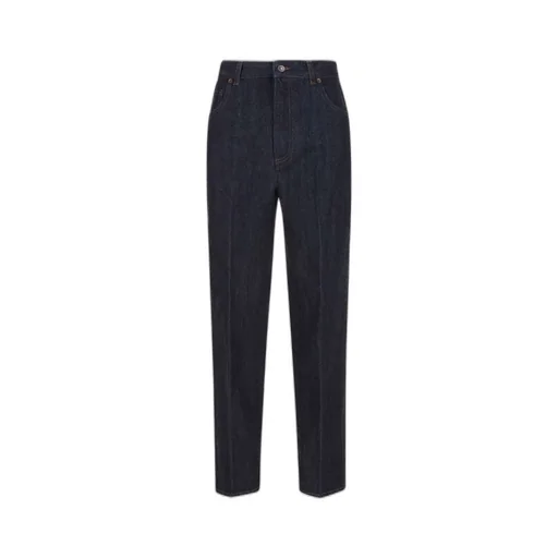 High-Waisted Straight-Leg Jeans