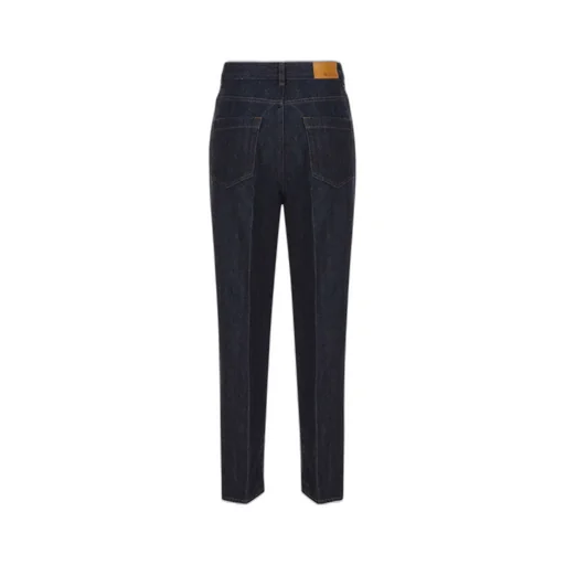 High-Waisted Straight-Leg Jeans