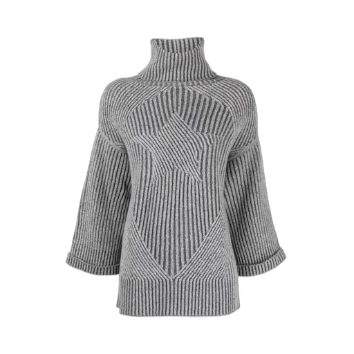 Turtleneck Sweater With Star Motif