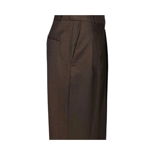 High-Waisted Pleated Trousers