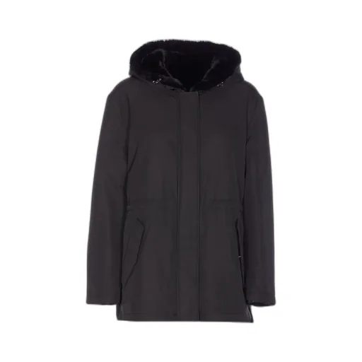 Parka With Hood And Faux Fur Lining