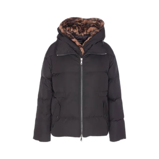 Down Puffer Jacket With Fur-Lined Hood
