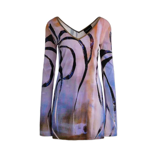 Long Sleeve V-Neck Dress