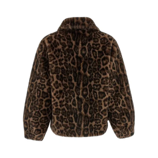 Leopard Print Faux Fur Jacket