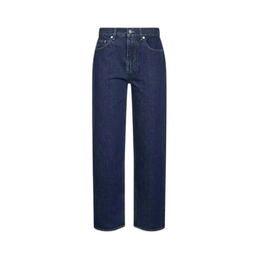 High-Waisted Straight-Leg Jeans