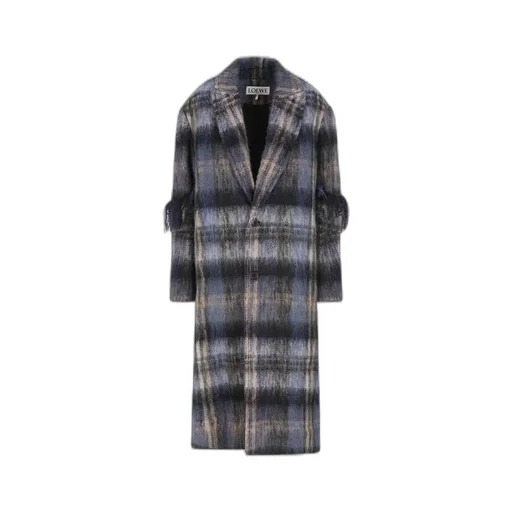 Checkered Wool Coat