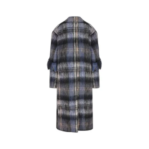 Checkered Wool Coat