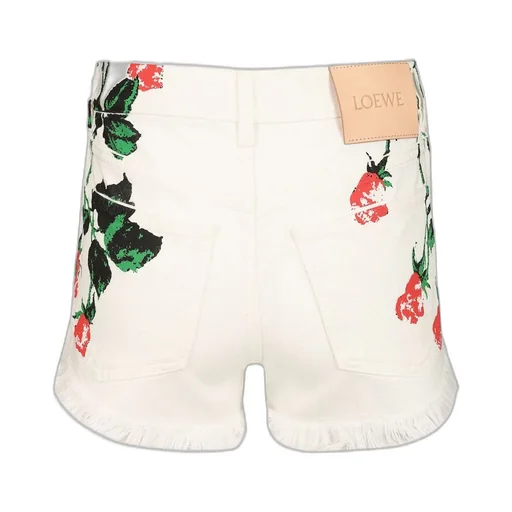 Floral Print Denim Shorts