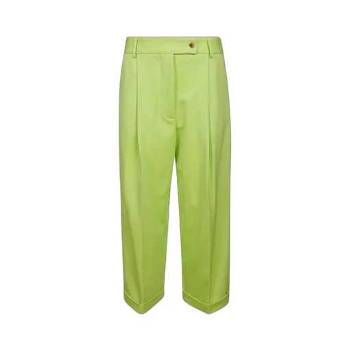 Pleated Cropped Trousers