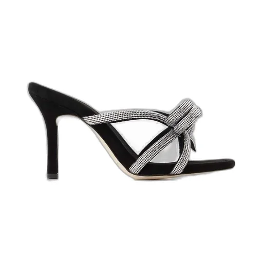 Mules With Rhinestone Bow