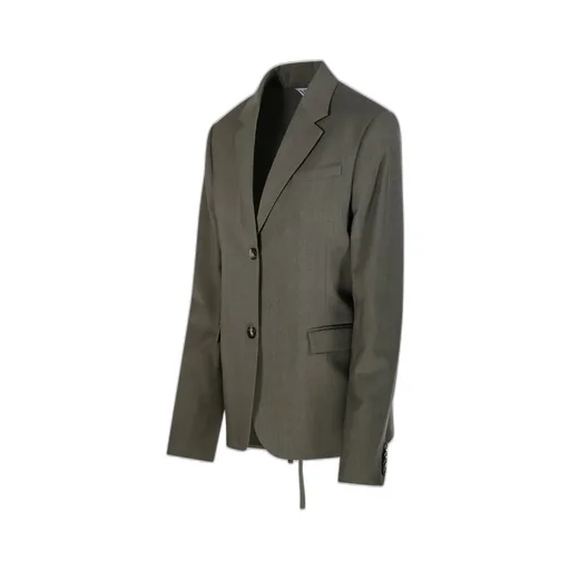 Single-Breasted Blazer With Tie Detail