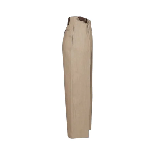 High-Waisted Pleated Trousers