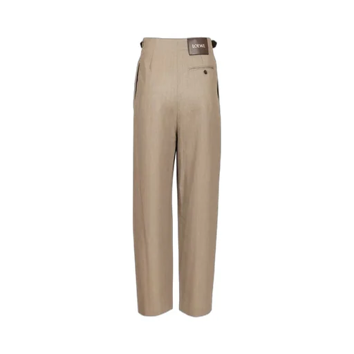High-Waisted Pleated Trousers