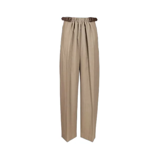 High-Waisted Pleated Trousers