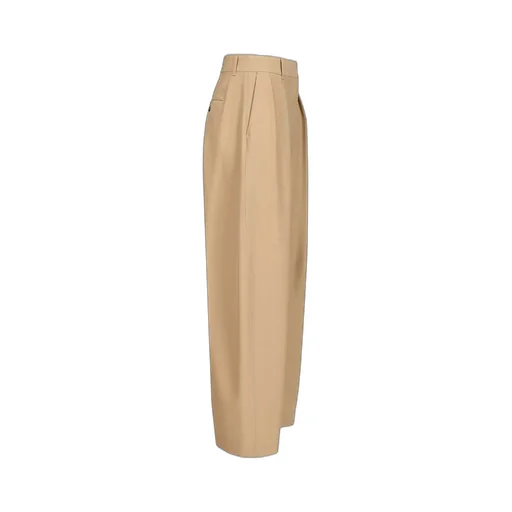 Wide-Leg Pleated Trousers