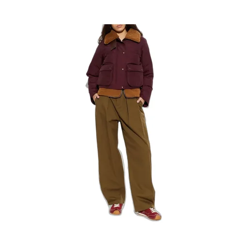 High-Waisted Pleated Wide-Leg Trousers