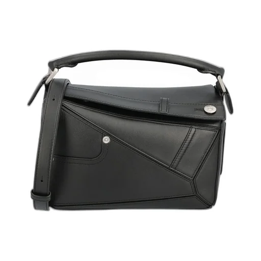 Puzzle Bicolor Leather Shoulder Bag