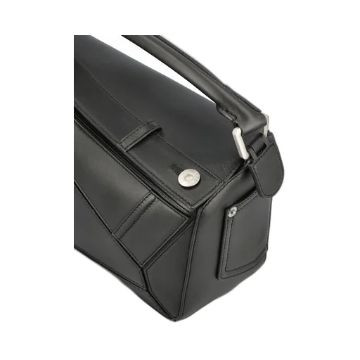 Puzzle Bicolor Leather Shoulder Bag
