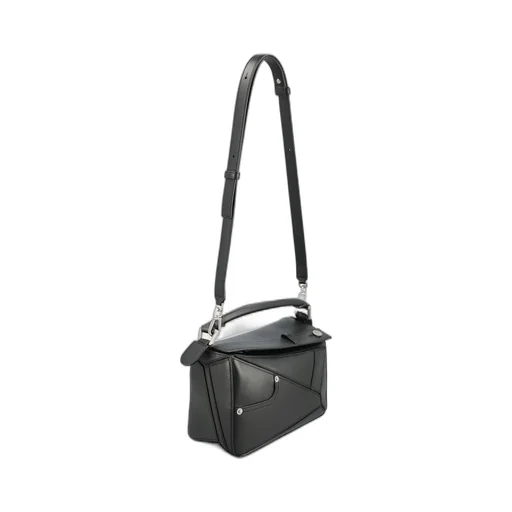 Puzzle Bicolor Leather Shoulder Bag