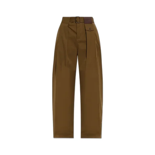 High-Waisted Pleated Wide-Leg Trousers