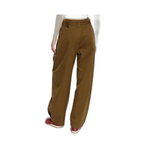 High-Waisted Pleated Wide-Leg Trousers