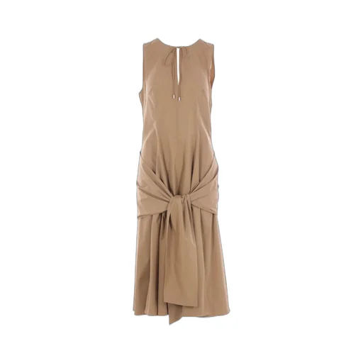 Sleeveless Tie-Neck Midi Dress