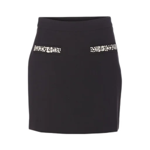 Pencil Skirt With Embellished Pockets