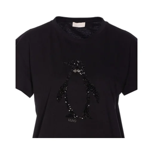 T-Shirt With Sequined Penguin