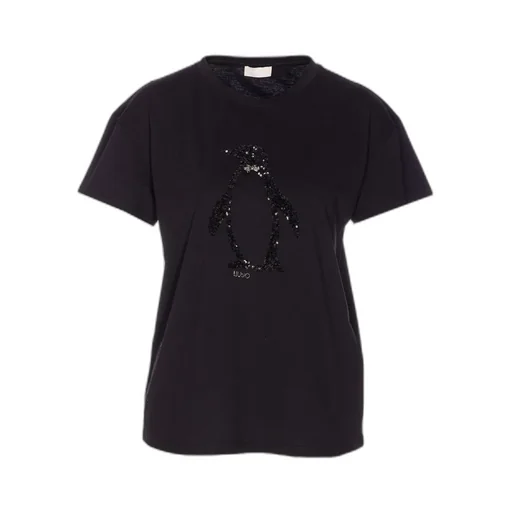 T-Shirt With Sequined Penguin