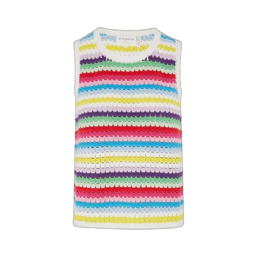 Striped Crochet Tank Top