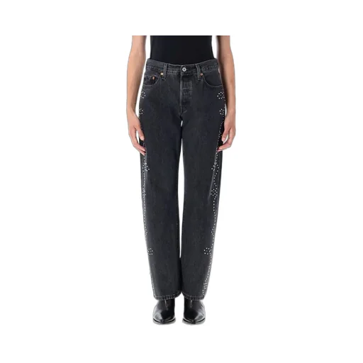 Straight Leg Jeans With Studs