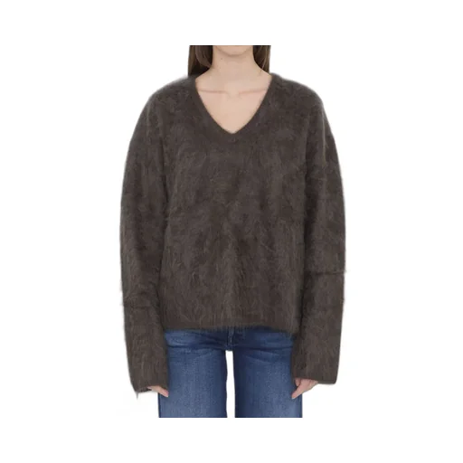 V-Neck Fuzzy Sweater