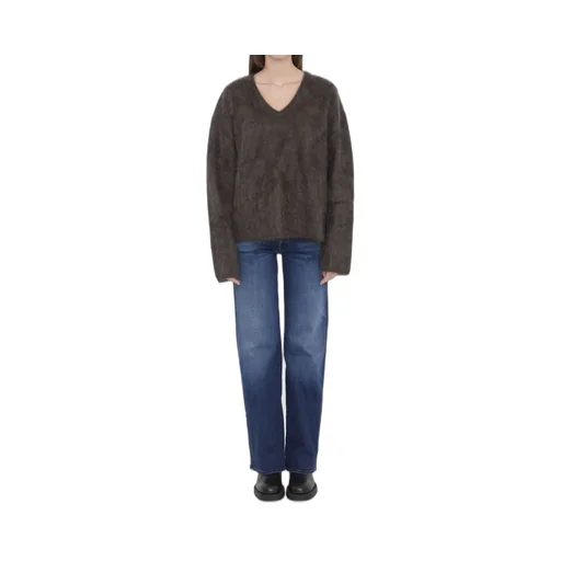 V-Neck Fuzzy Sweater