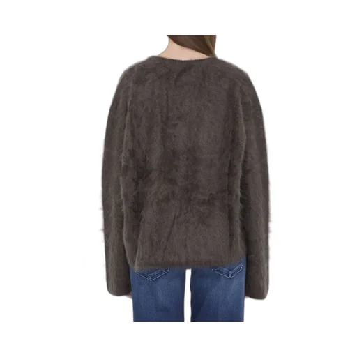 V-Neck Fuzzy Sweater