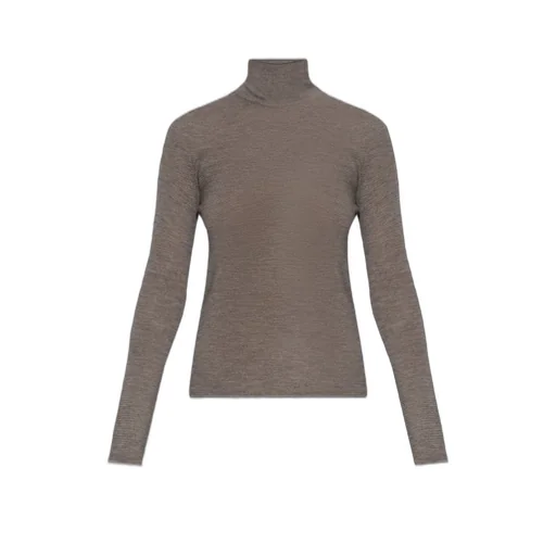 Ribbed Turtleneck Top