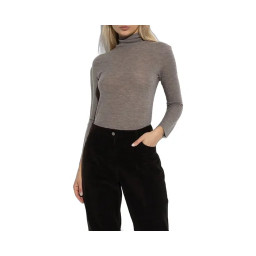 Ribbed Turtleneck Top