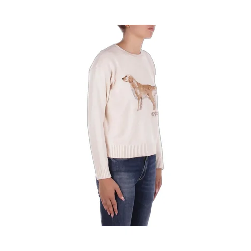 Crewneck Sweater With Dog Graphic