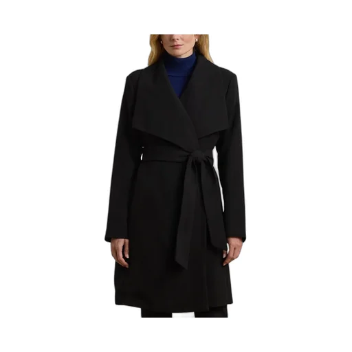 Wool Blend Wrap Coat