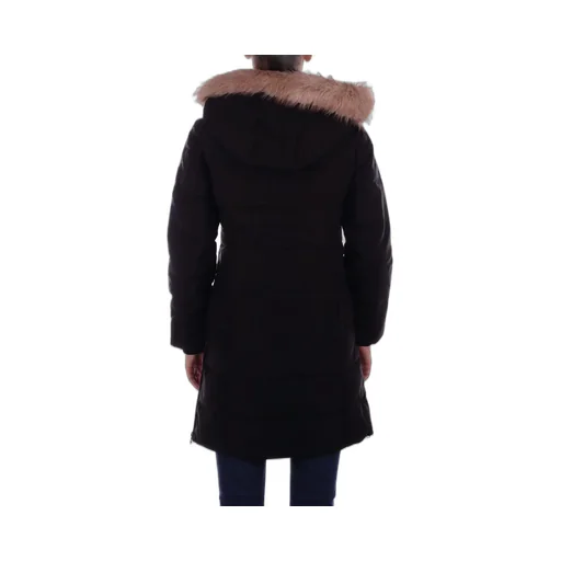 Puffer Coat With Fur Hood